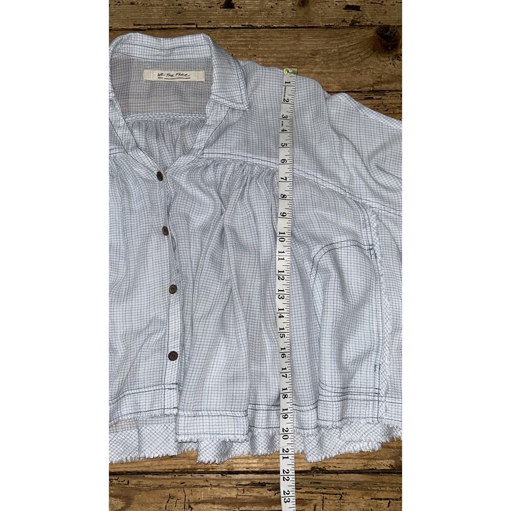 We The Free Women’s Size S Blue Rainbow Picnic Button Down Top - Picture 4 of 7